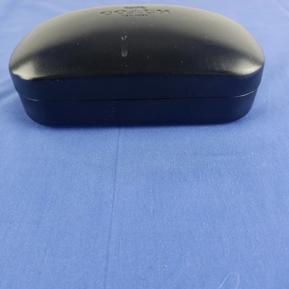 COACH Eyeglasses Sunglasses Hard‎ Case Black USED Fast Free Shipping!
